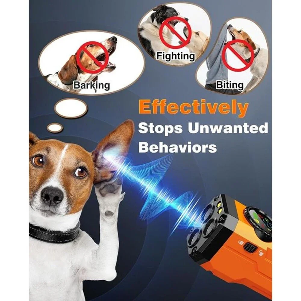 Smart Display Anti Barking Device for Dogs, Pink